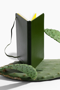 Vital Green Cactus Leather Lined Journal