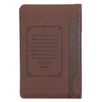 Walnut Brown Faux Leather King James Version Deluxe Gift Bible with Thumb Index and Zippered Closure