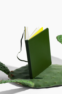 Vital Green Cactus Leather Lined Journal