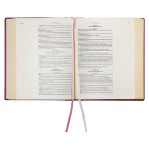 Red Plum Faux Leather Hardcover Large Print King James Version Note-taking Bible