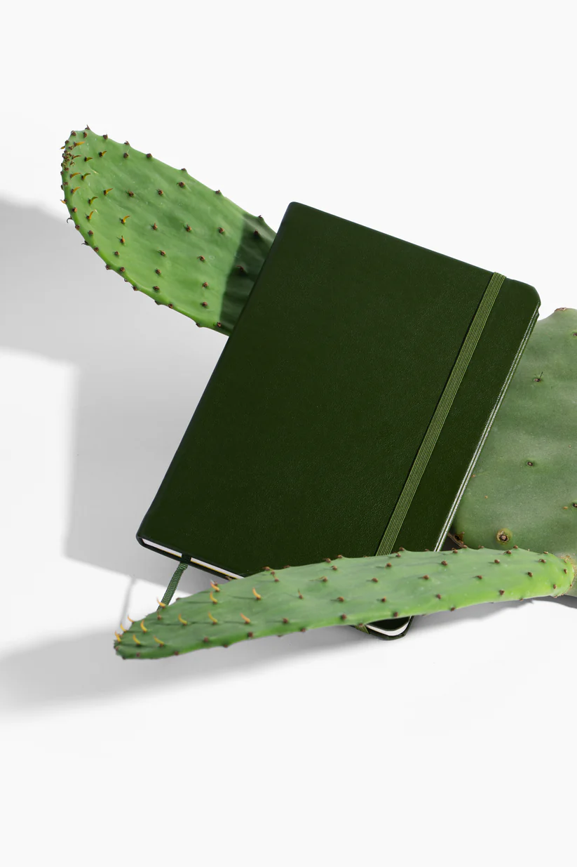 Vital Green Cactus Leather Lined Journal