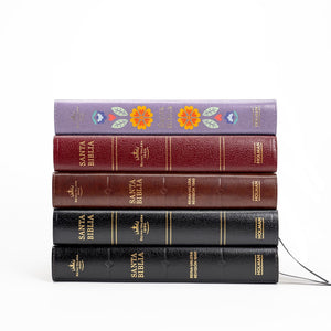 RVR 1960 Biblia letra gigante, floreada, símil piel con índice