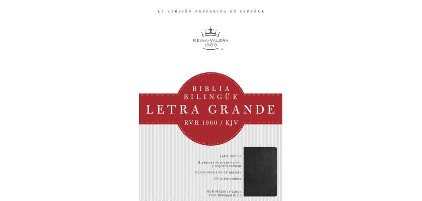 RVR 1960/KJV Biblia Bilingüe Letra Grande, negro tapa dura