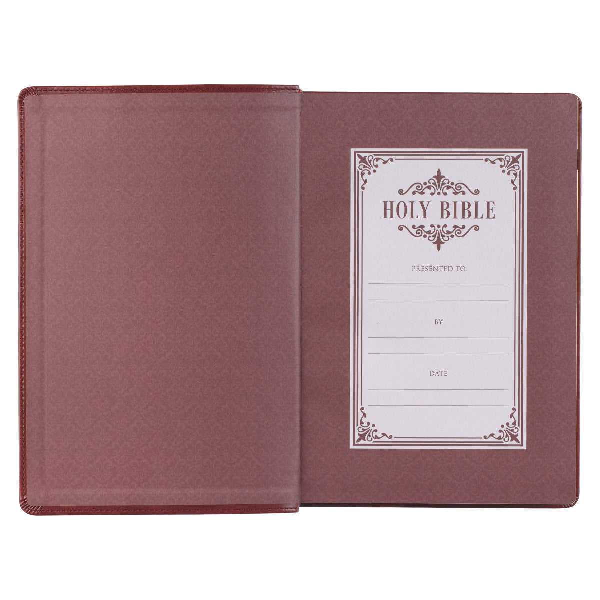 Burgundy Faux Leather Full-size Giant Print King James Version Bible with Thumb Index