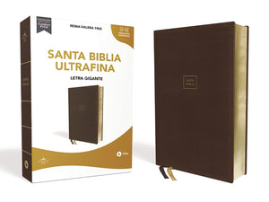 Reina Valera 1960 Santa Biblia Ultrafina, Letra Gigante, Leathersoft, Café, Interior a dos colores (Spanish Edition) Leather Bound – Large Print, October 26, 2021