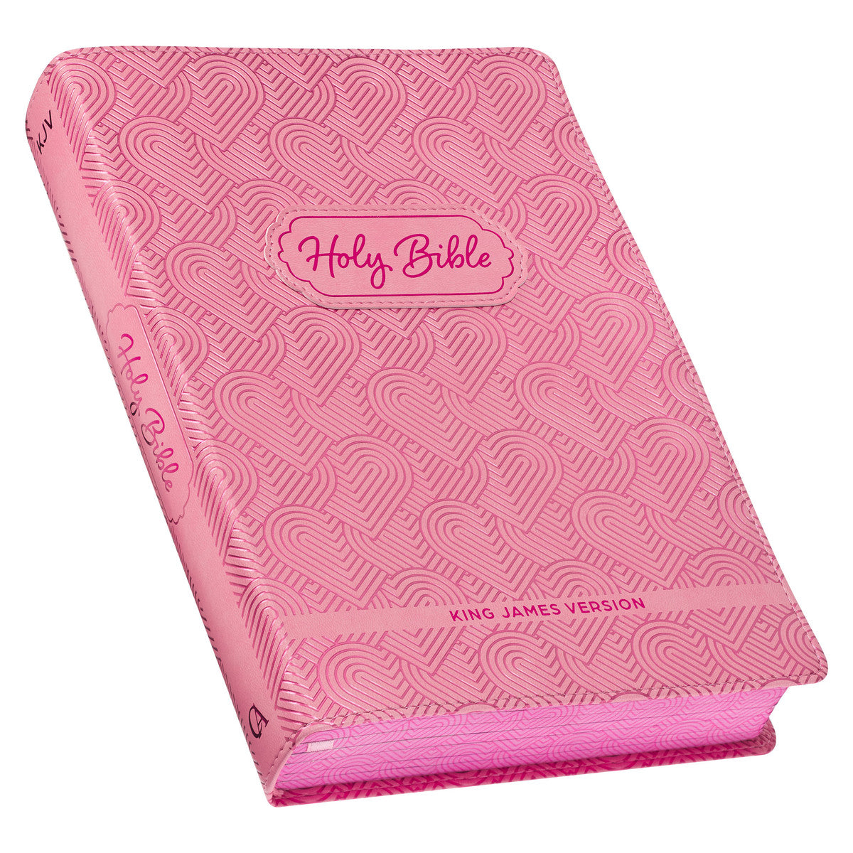 Blossom Pink Heart Faux Leather King James Version Kid's Bible