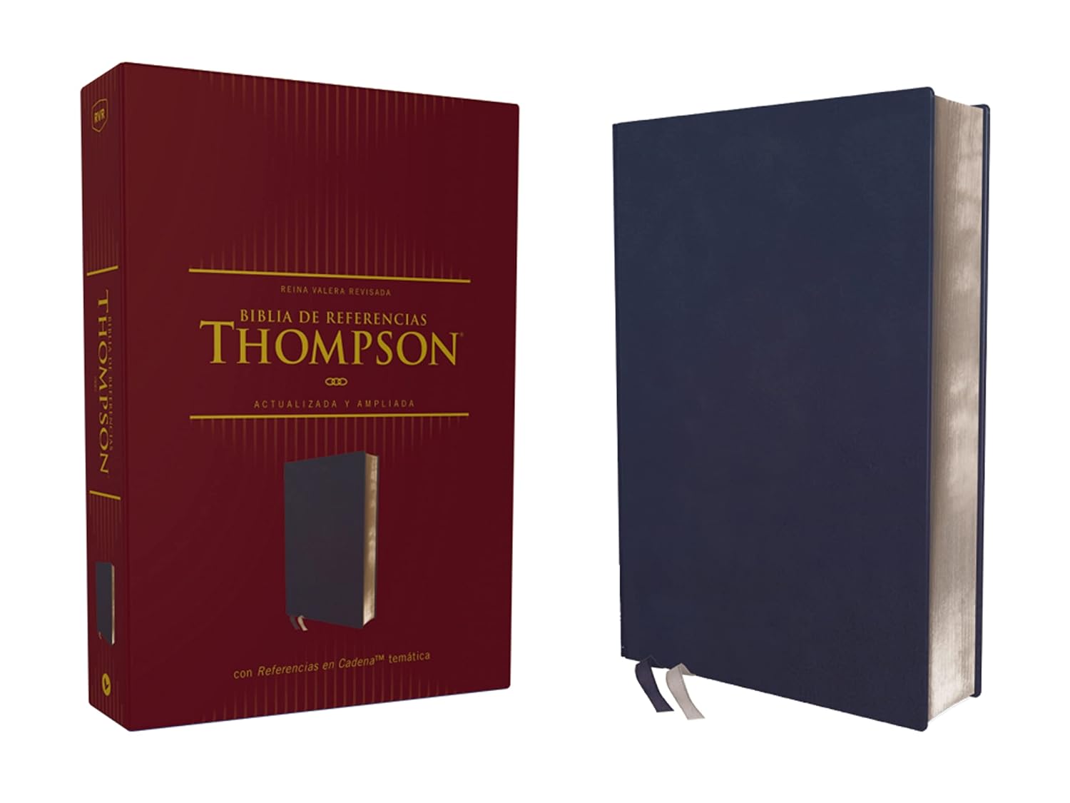 Reina Valera Revisada, Biblia de Referencia Thompson, Leathersoft, Azul añil, Palabras de Jesús en Rojo, con Índice (Spanish Edition) Leather Bound