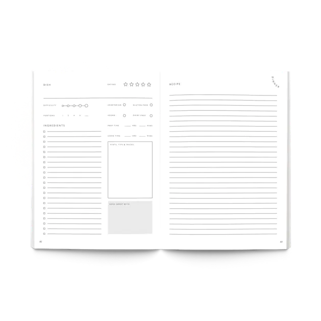 Herb Garden Foil Recipe Journal