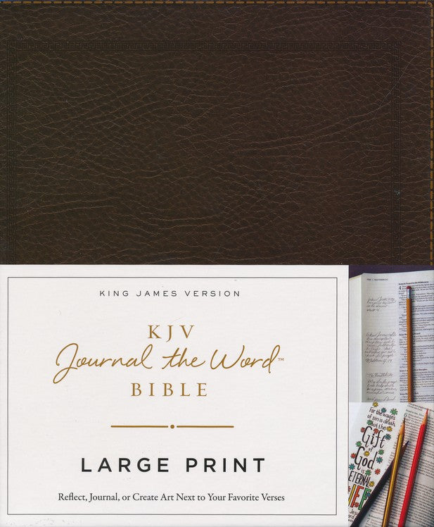 KJV Journal the Word Bible, Large Print, Bonded Leather Brown