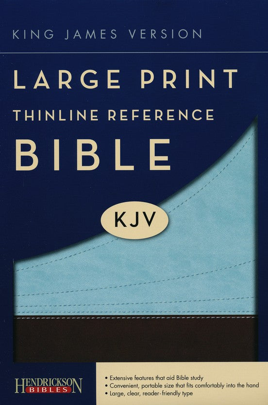 KJV Large Print Thinline Reference Bible (Chocolate/Blue)