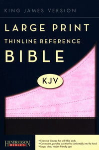 KJV Large Print Thinline Reference Bible (Chocolate/Pink)