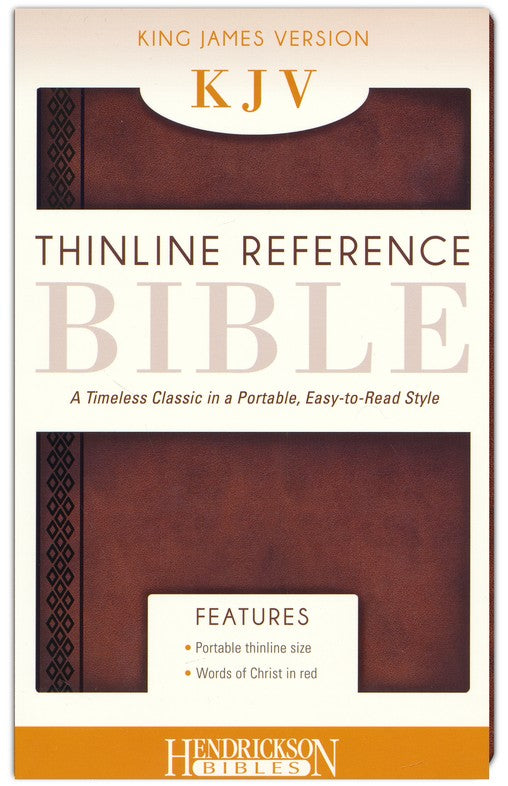 KJV Thinline Reference Bible Portable Flexisoft leather, Chestnut Brown