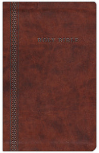 KJV Thinline Reference Bible Portable Flexisoft leather, Chestnut Brown