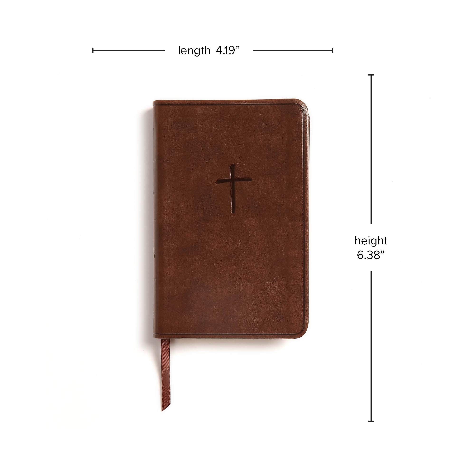 KJV Compact Bible, Brown LeatherTouch, Value Edition