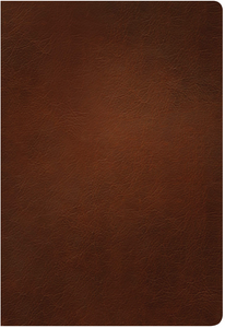 KJV Large Print Thinline Reference Holy Bible (Red Letter, Genuine Leather, Brown)