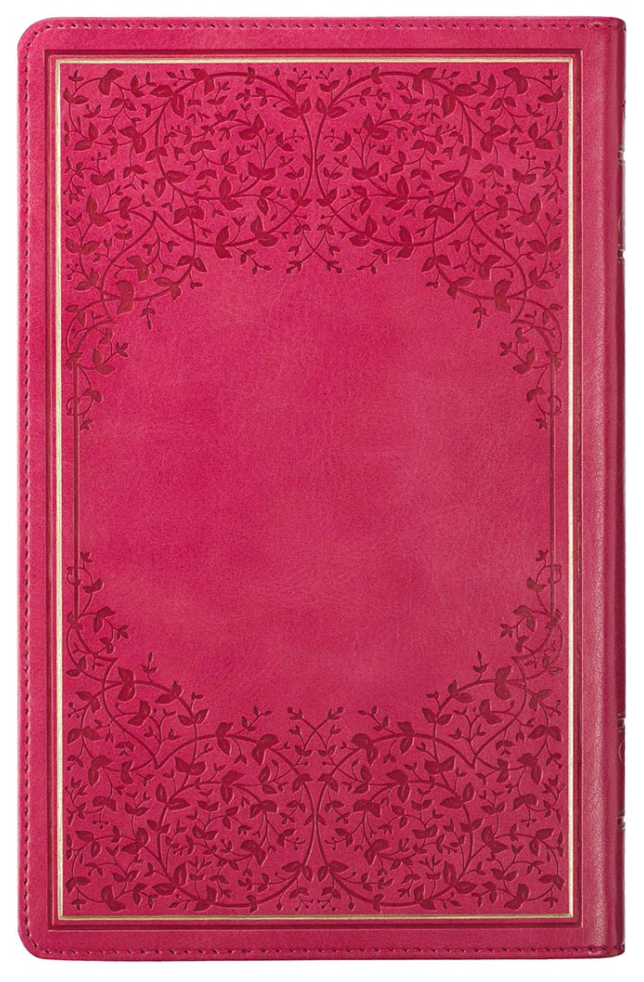 Pink Faux Leather King James Version Deluxe Gift Bible with Thumb Index