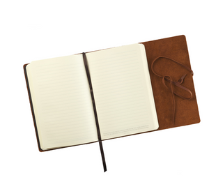 In the Beginning Classic Full Grain Leather Journal with Wrap Closure – John 1:1-14