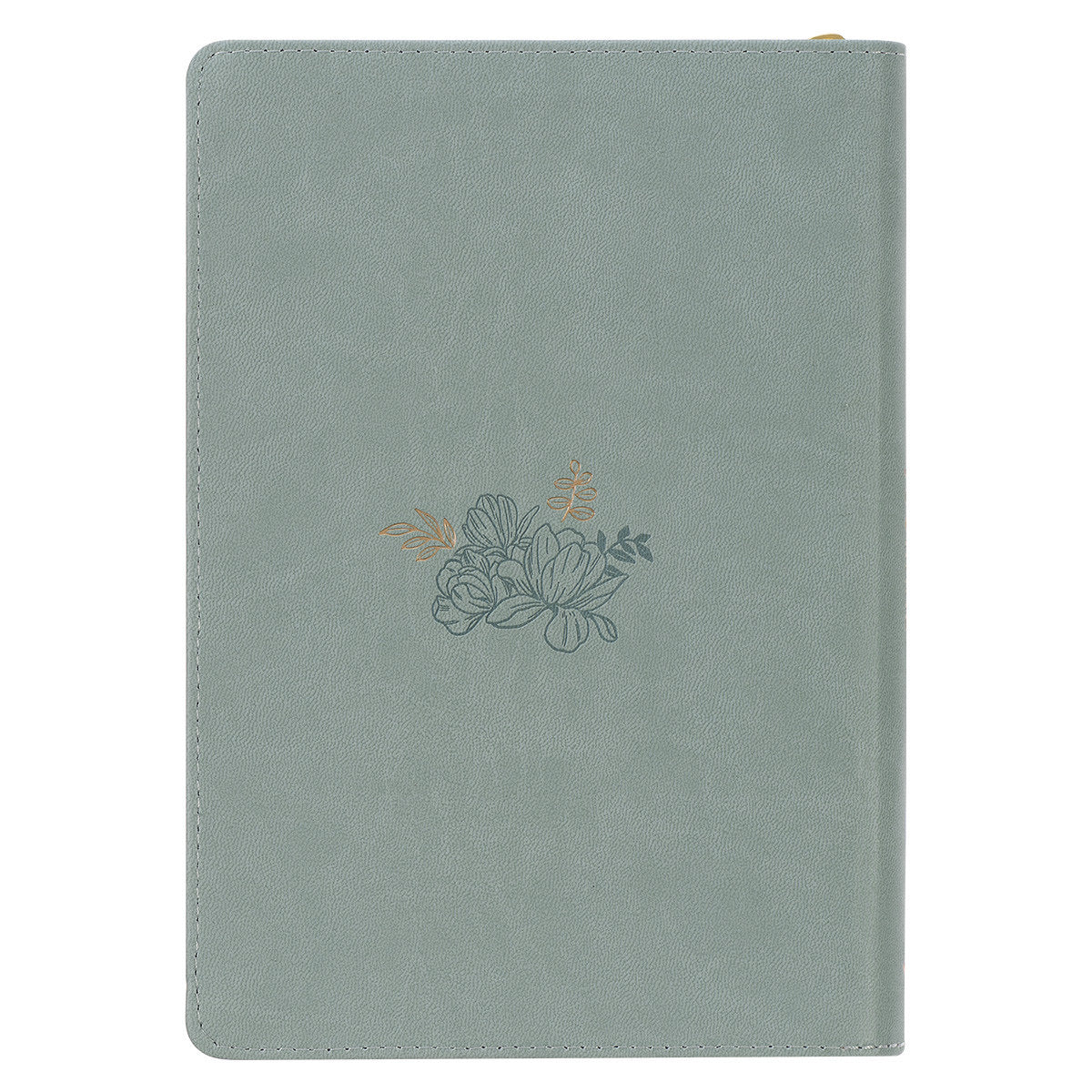 Walk By Faith Teal Floral Faux Leather Classic Journal with Zippered Closure - 2 Corinthians 5:7