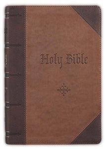 KJV Large-Print Bible—imitation leather, brown/dark brown