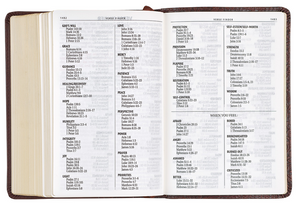 Medium Brown Faux Leather Large Print Compact King James Version Bible